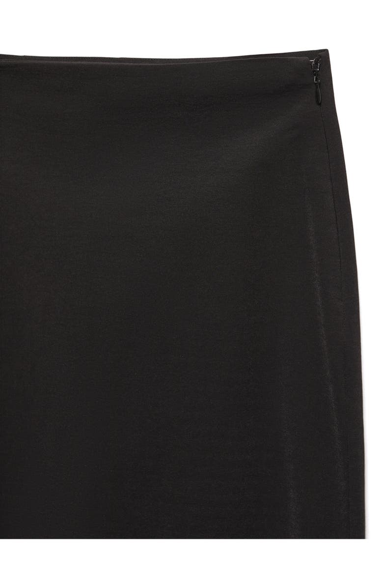 MANGO Fitted Back Slit Midi Skirt, Alternate, color,