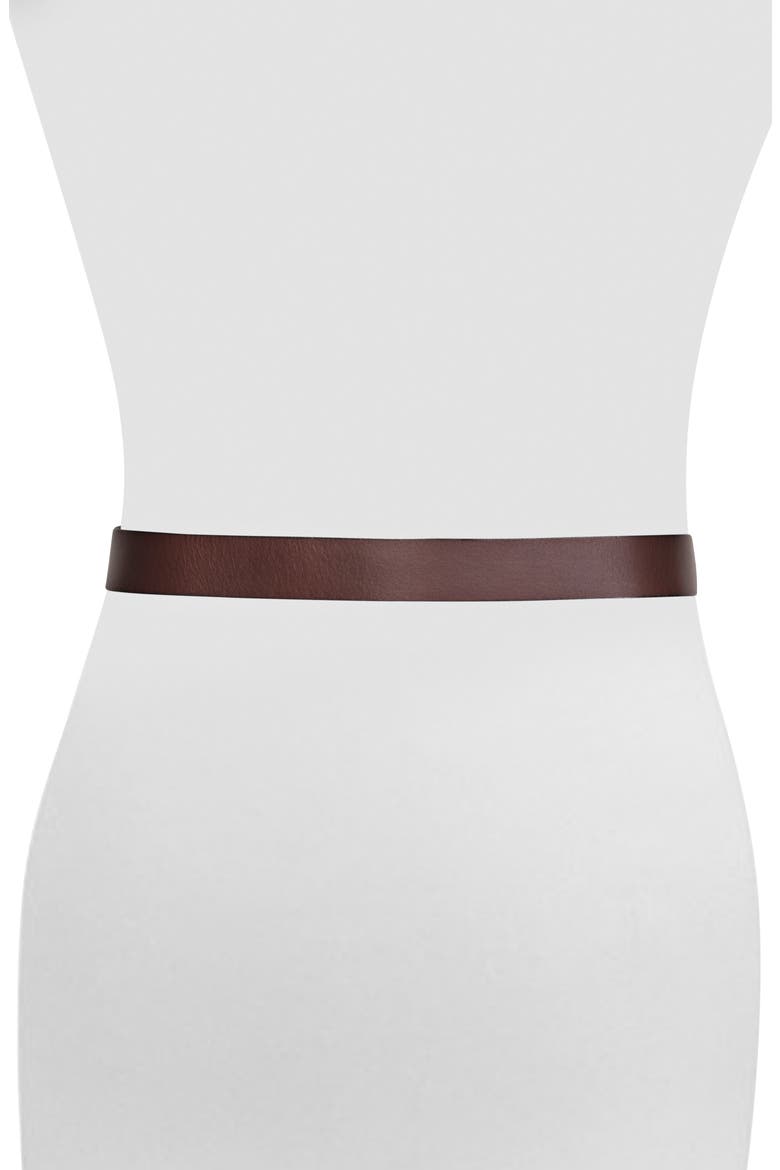 Leather Belt, Alternate, color, BROWN
