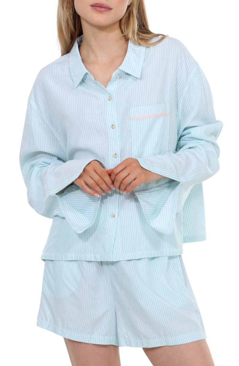 Honeydew Awaken Long Sleeve Shorts Pajamas, Main, color,