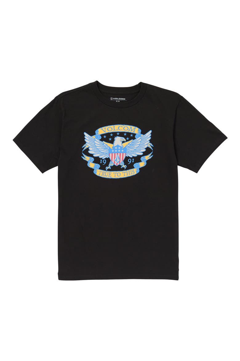 Statue Cotton Graphic T-Shirt, Alternate, color, BLACK