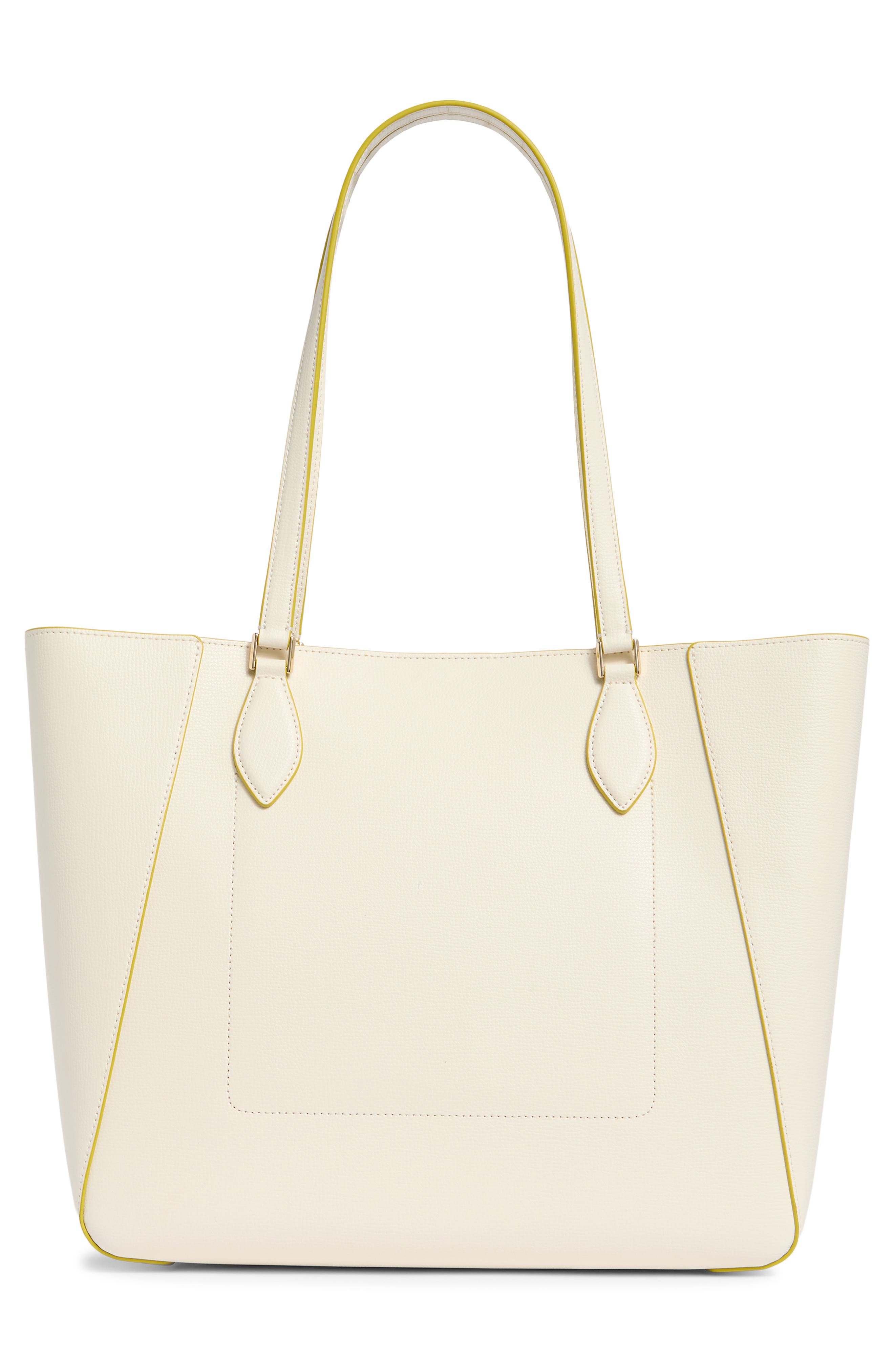 Kate Spade New York poppy refined grained leather tote bag, Alternate, color, Meringue