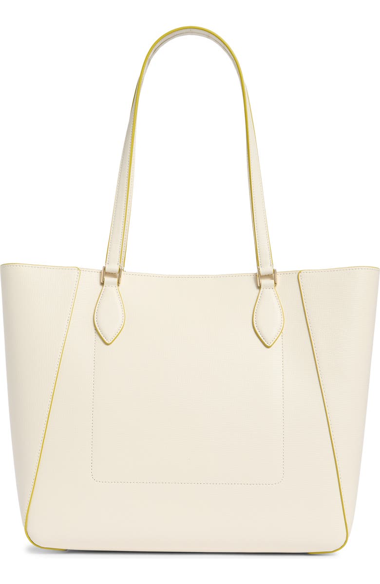 Kate Spade New York poppy refined grained leather tote bag, Alternate, color, Meringue