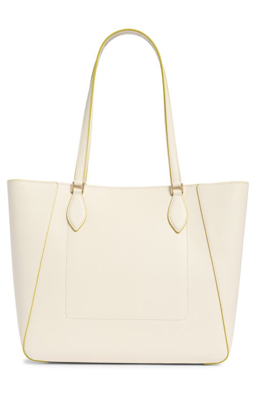 Kate Spade New York Poppy Refined Grained Leather Tote Bag In White