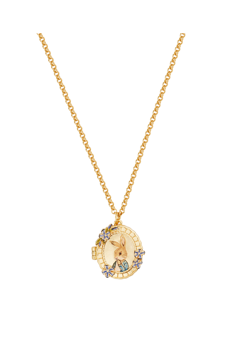 Fable England x Peter Rabbit Cameo Locket Necklace, Main, color, Gold