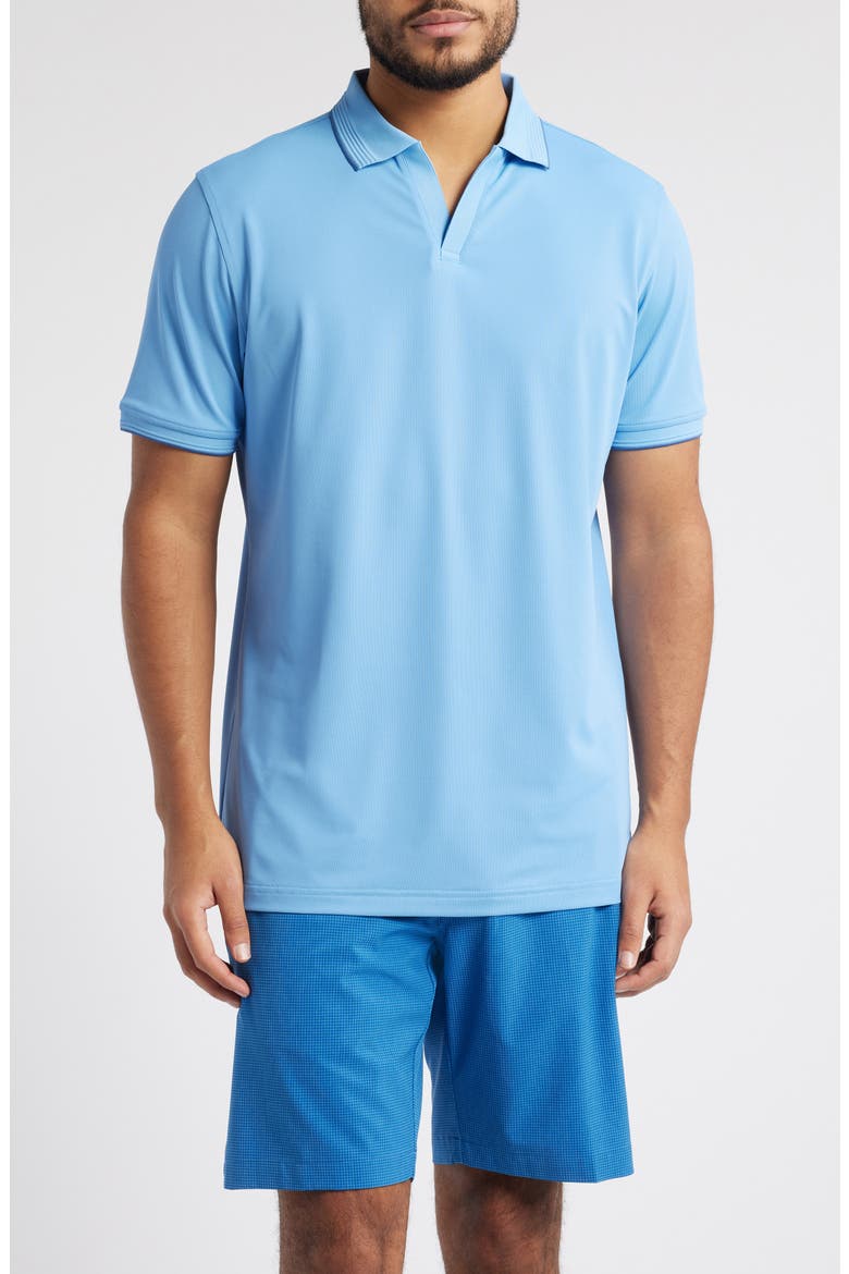 Crown Crafted Mesh Performance Polo, Main, color, FOUNTAIN BLUE