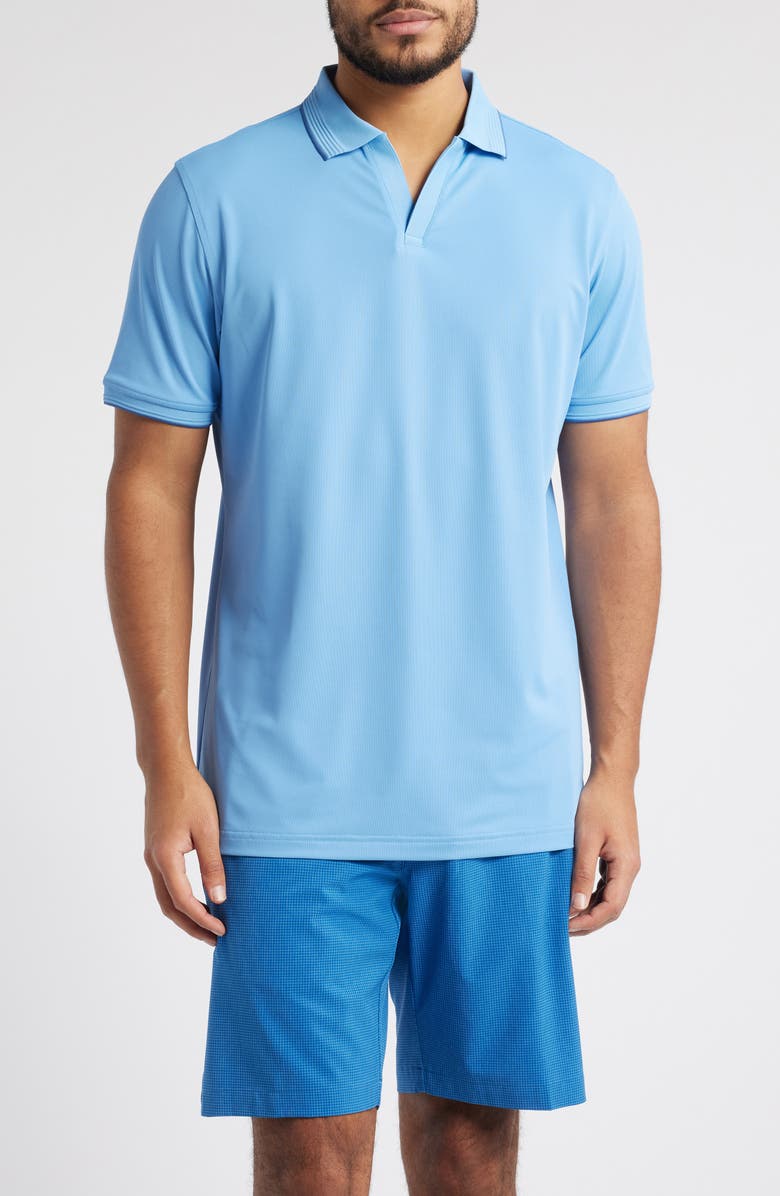 Peter Millar Crown Crafted Mesh Performance Polo, Main, color, Fountain Blue