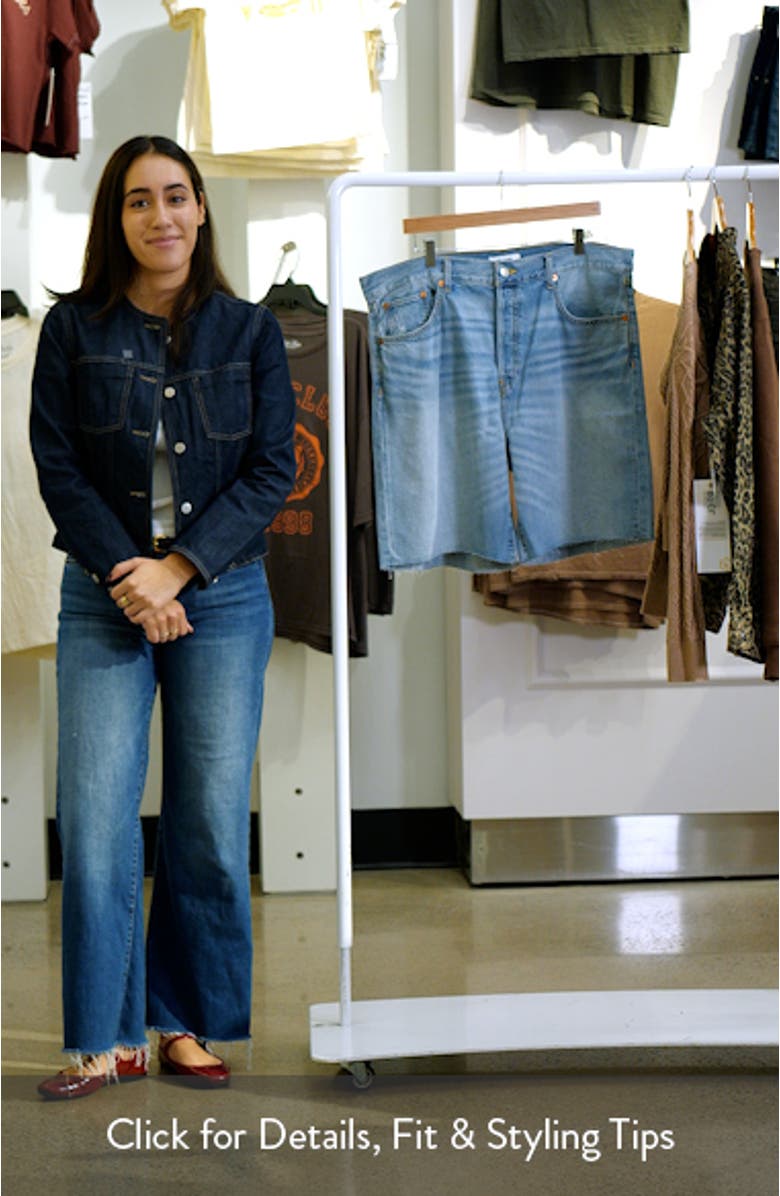 '90s Raw Hem Long Denim Shorts, sales video thumbnail