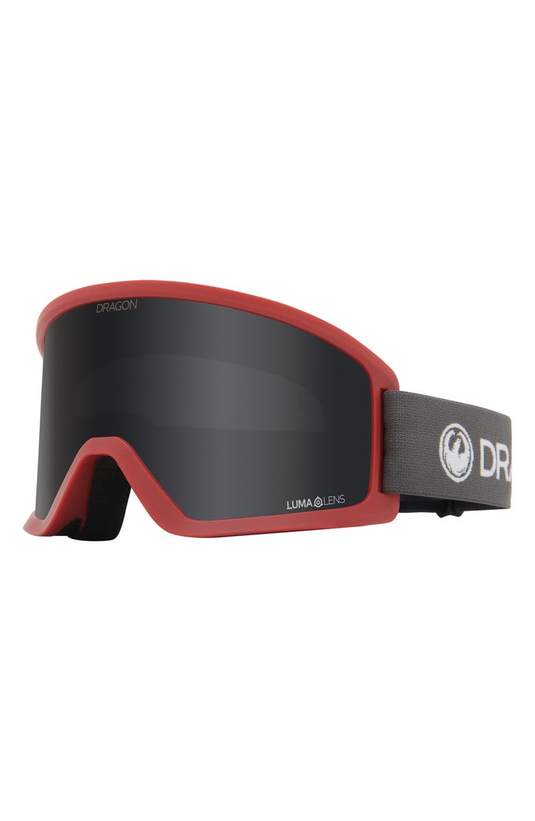 DRAGON DX3 OTG Snow Goggles with Base Lenses, Main, color, Blockred Lldarksmoke