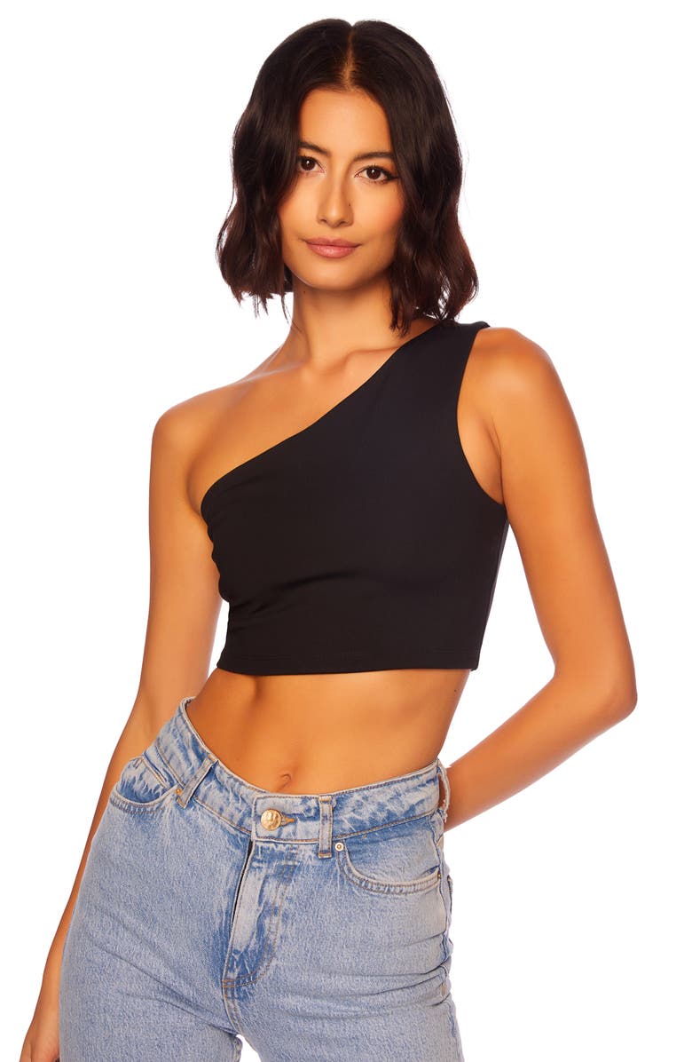 Susana Monaco One-Shoulder Crop Top, Alternate, color, 