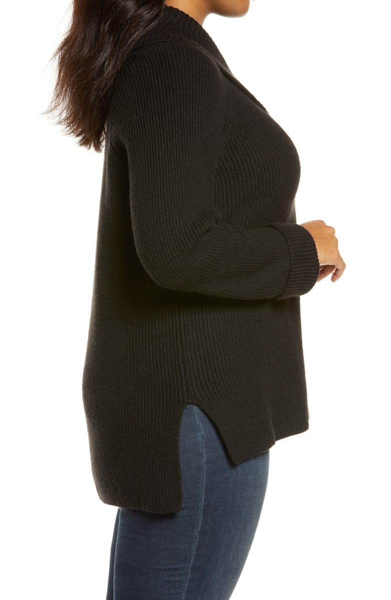 Vince Camuto Split Neck Sweater, Alternate, color,