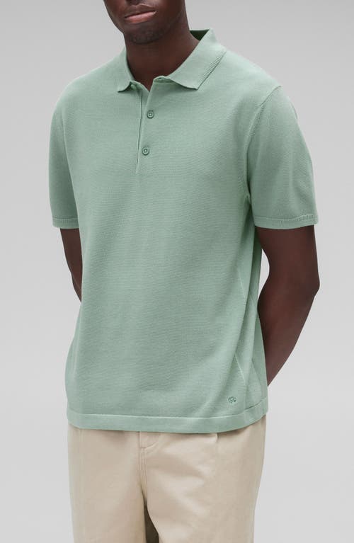 Reigning Champ Supima® Cotton Piqué Polo in Sage 