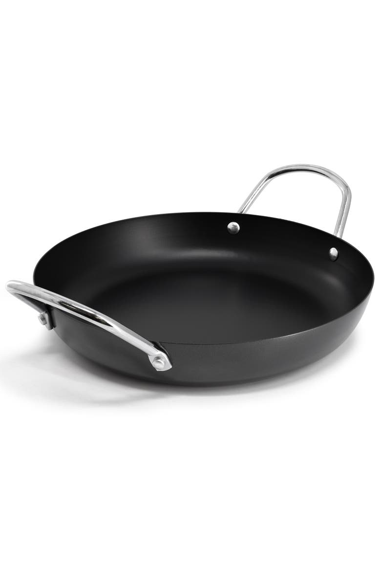 Smithfire 11 Inch Nonstick Carbon Steel Paella Pan, Alternate, color, Grey