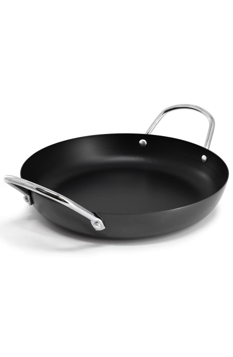 OSTER Smithfire 11 Inch Nonstick Carbon Steel Paella Pan, Alternate, color, Grey
