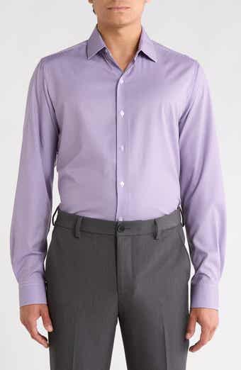 Slim Fit Gingham Stretch Dress Shirt