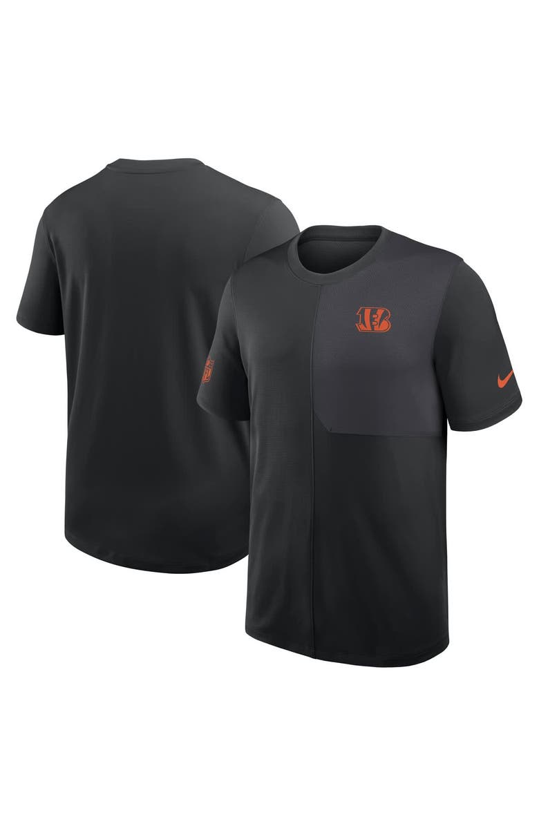 Nike Men's Nike Black Cincinnati Bengals Sideline UV Performance Coach Shirt, Alternate, color, Black