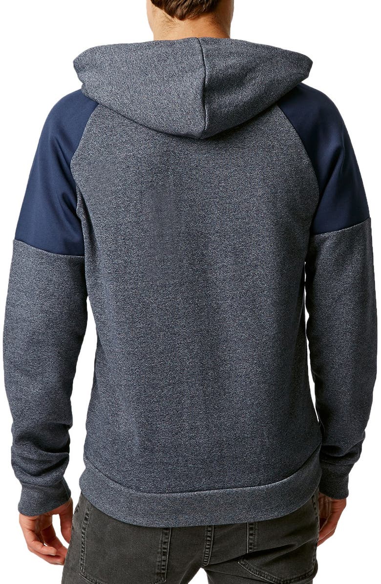Topman Colorblock Zip Hoodie, Alternate, color, 