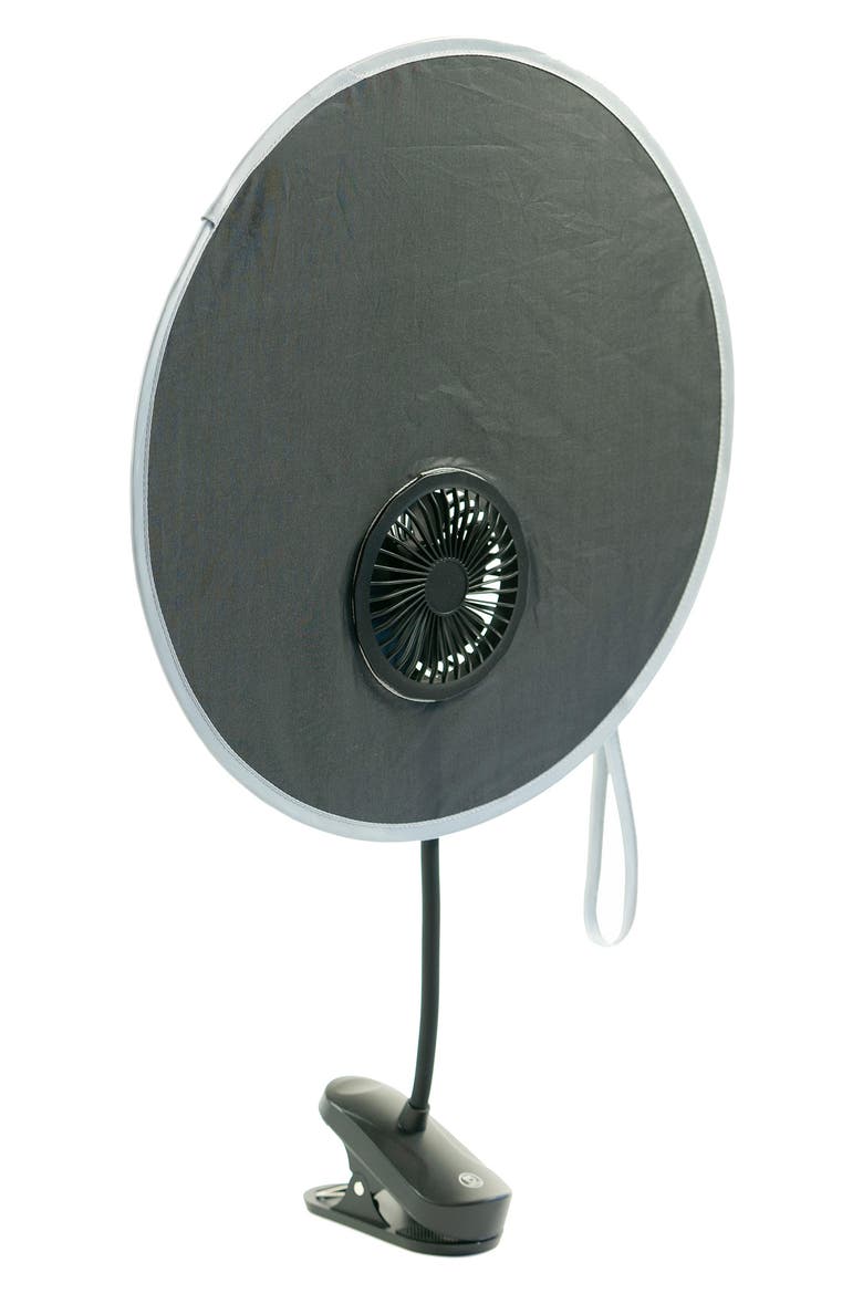 Coolshade Stroller Visor Fan, Alternate, color, BLACK