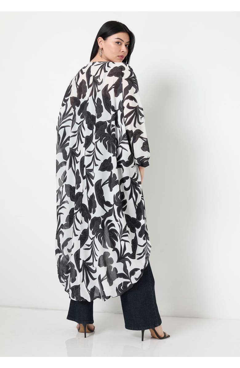 June + Vie Chiffon Wrap, Alternate, color, Stitched Floral