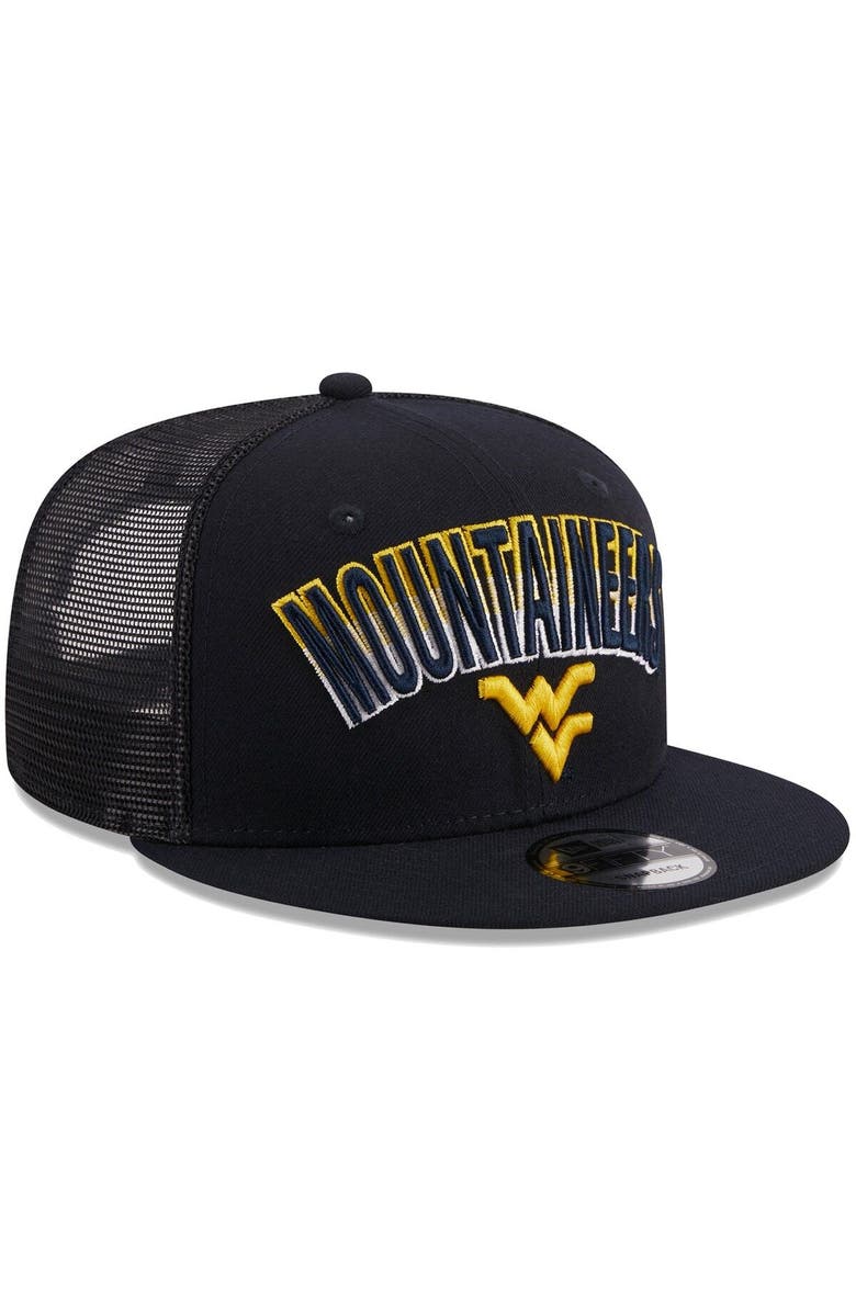 New Era Men's New Era Navy West Virginia Mountaineers Grade Trucker 9FIFTY Snapback Hat, Alternate, color, Navy