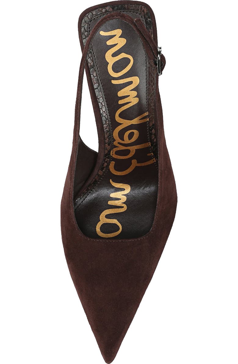 Sam Edelman Odette Pointed Toe Slingback Pump, Alternate, color, Cafe Noir