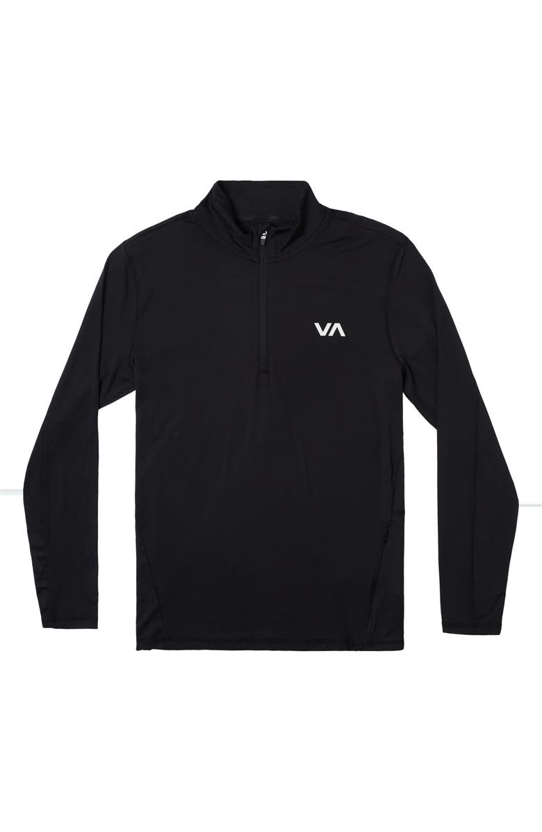 RVCA Recycled Polyester Blend Quarter Zip Pullover, Alternate, color,