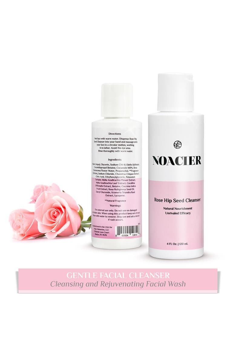 NOACIER Rose Hip Seed Oil Radiance Cleanser for All Skin Types with Natural Ingredients, Cleansing and Rejuvenating Facial Wash Rosehip, Alternate, color, 