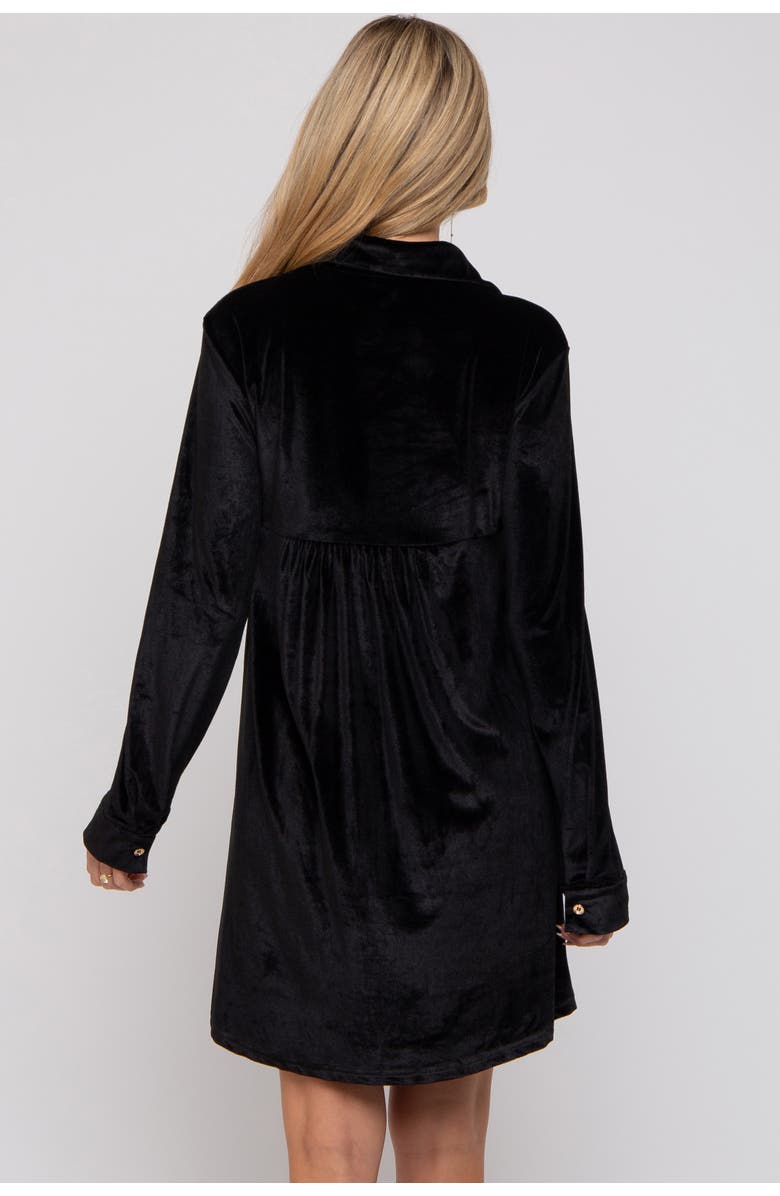 PinkBlush Velvet Button Down Dress, Alternate, color, Black