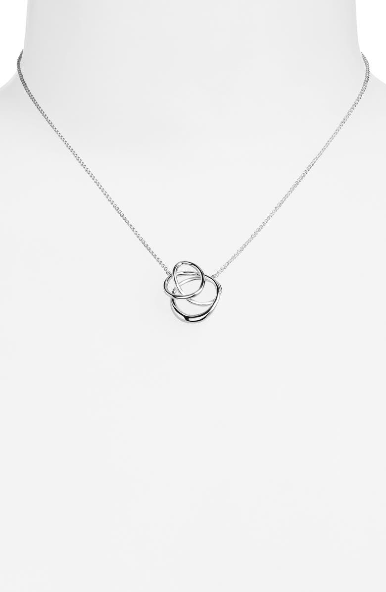 Monica Vinader Nura Wrap Pendant Necklace, Alternate, color, Sterling Silver