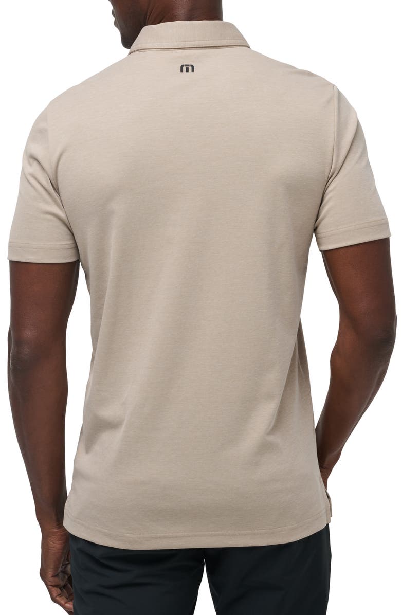 TravisMathew Deserted Cove Floral Stripe Piqué Polo, Alternate, color, Oxford Tan