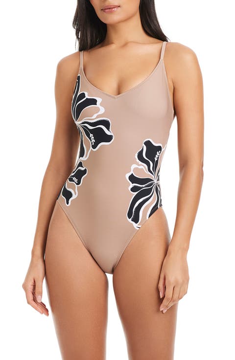 Sequin High Cut One-Piece Swimsuit