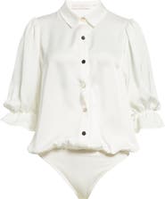 Ramy Brook Dina Matte Satin Bodysuit