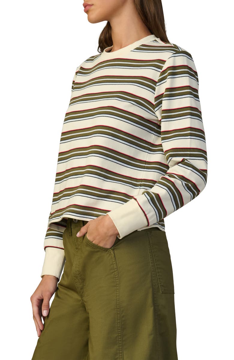 Joe's Jeans Stripe Long Sleeve Cotton T-Shirt, Alternate, color, Ivy Multi Stripe
