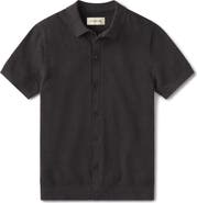 The Normal Brand Robles Jacquard Knit Short Sleeve Button-Up Shirt