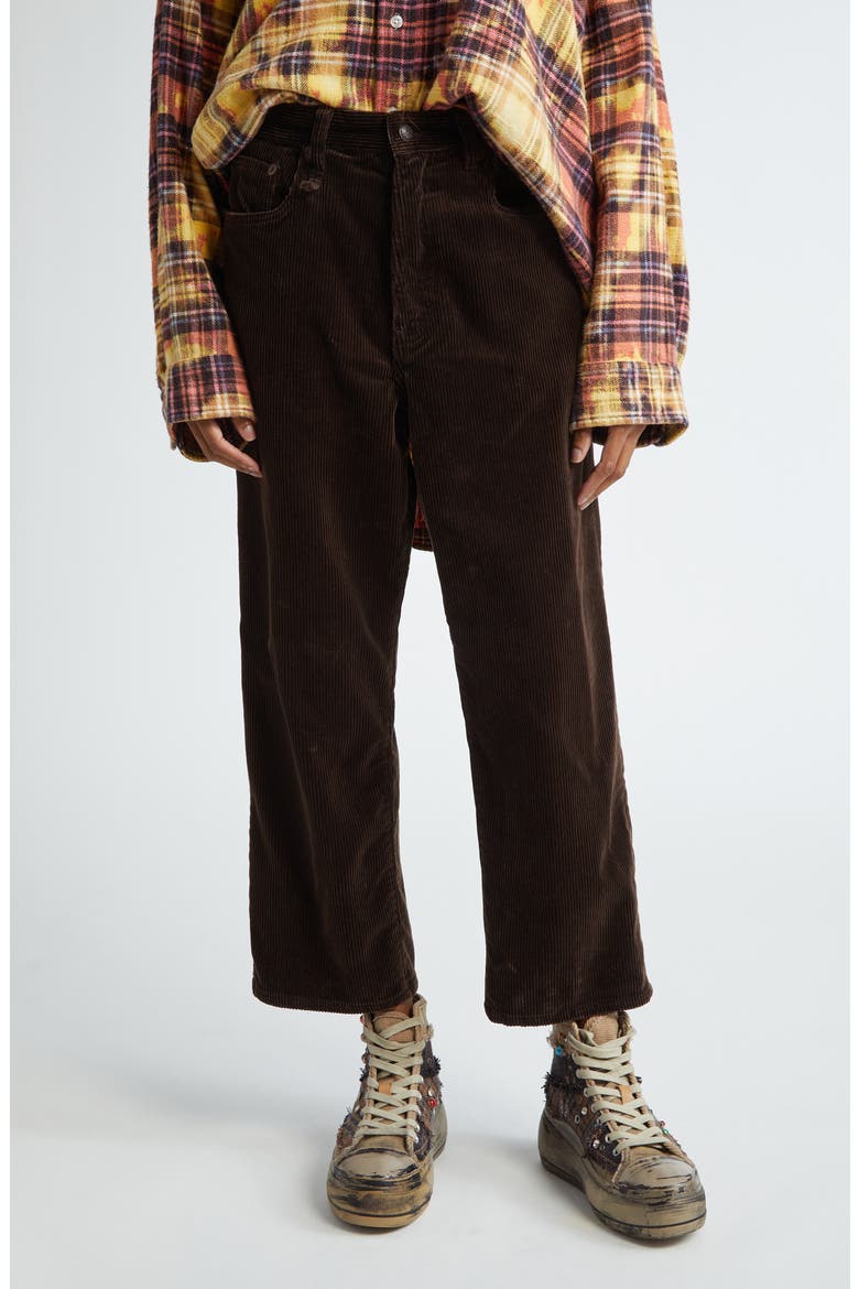 Corduroy Ex-Boyfriend Pants, Main, color, DARK CHOCOLATE CORDUROY
