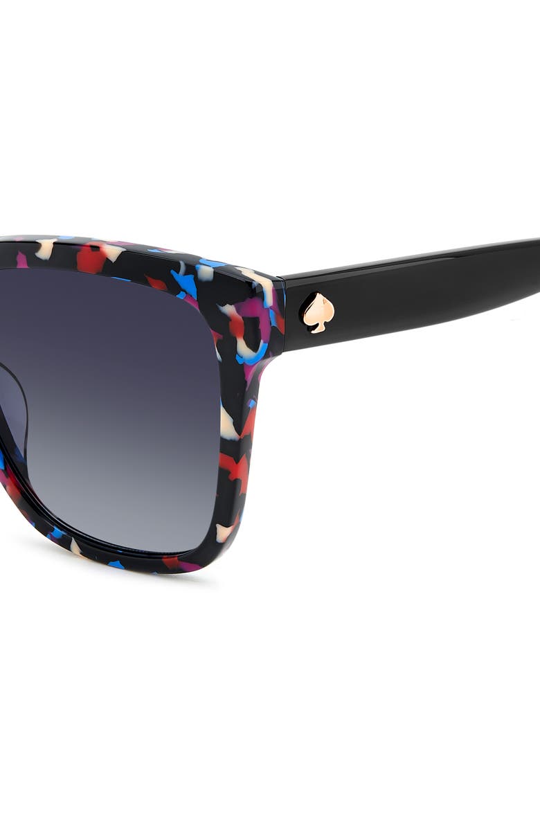 Kate Spade New York kiya 56mm gradient square sunglasses, Alternate, color, Pattern Black/ Dark Grey