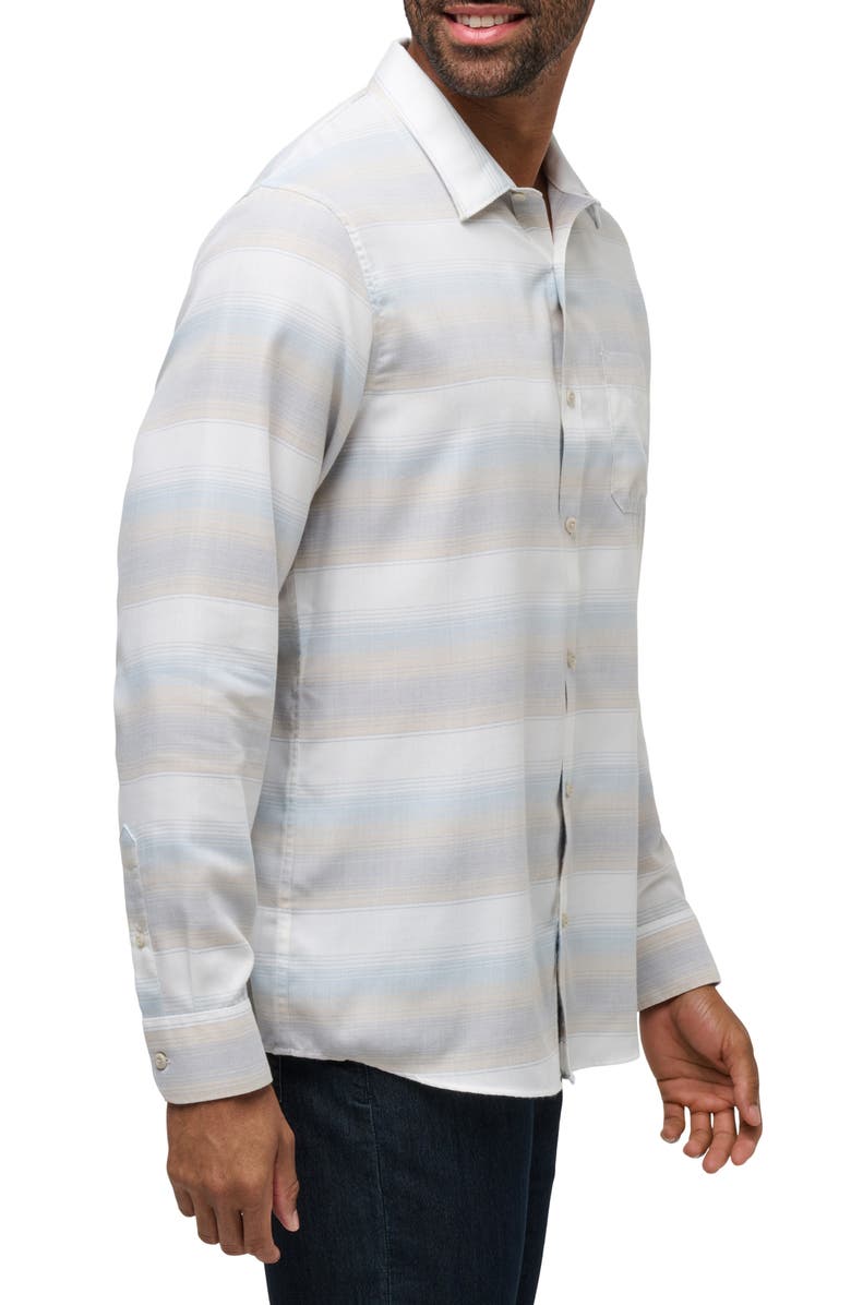 TravisMathew Cloud Flannel Button-Up Shirt, Alternate, color, Oxford Tan