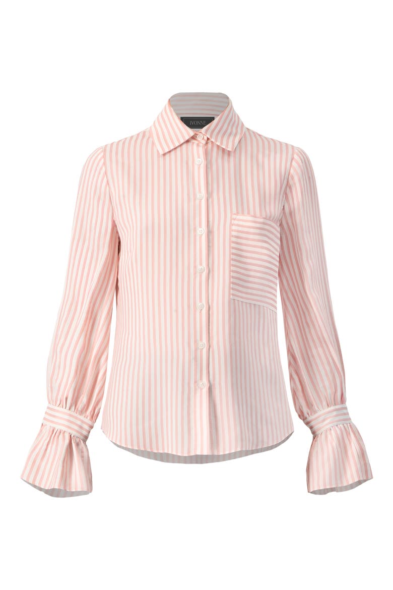 Long Sleeve Striped Shirt, Alternate, color, Pink