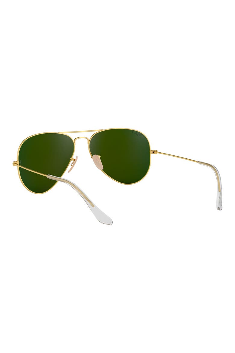 Standard Icons 58mm Mirrored Polarized Aviator Sunglasses, Alternate, color, GOLD/ BLUE MIRROR