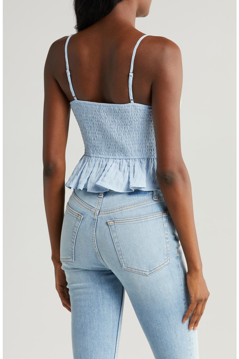 Peplum Bustier Camisole, Alternate, color, BLUE