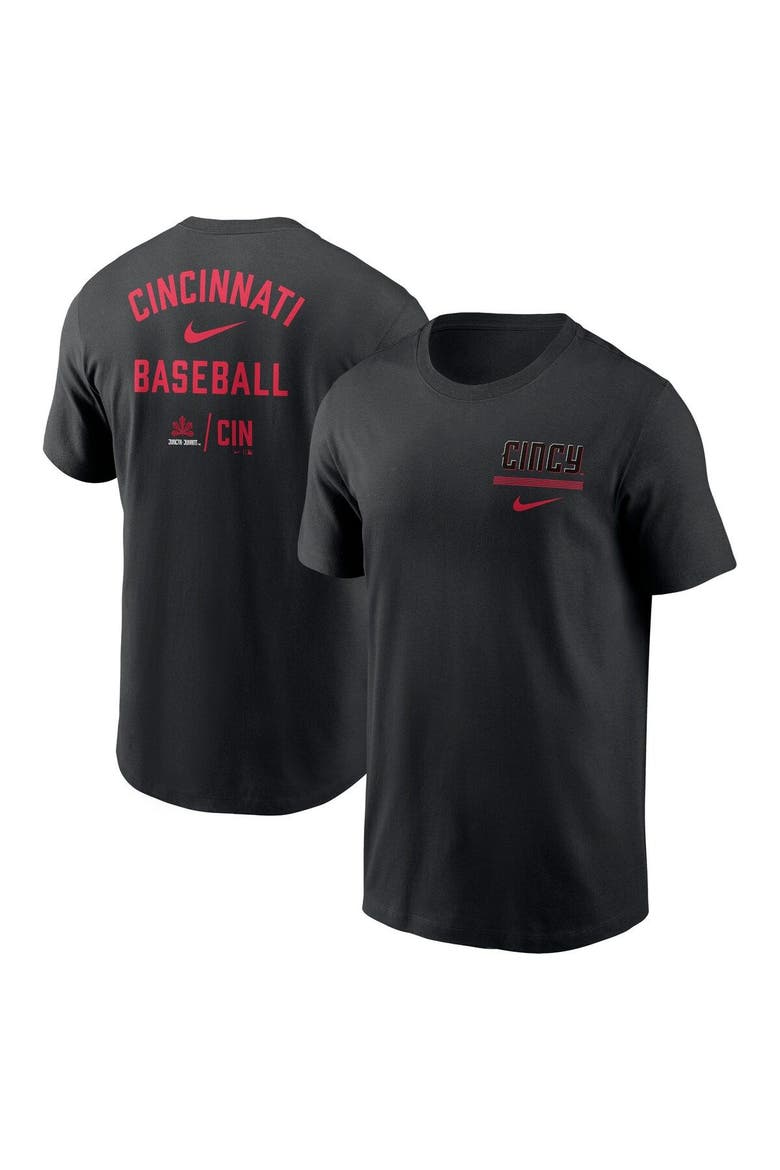 Men's Nike  Black Cincinnati Reds City Connect Double T-Shirt, Alternate, color, Black