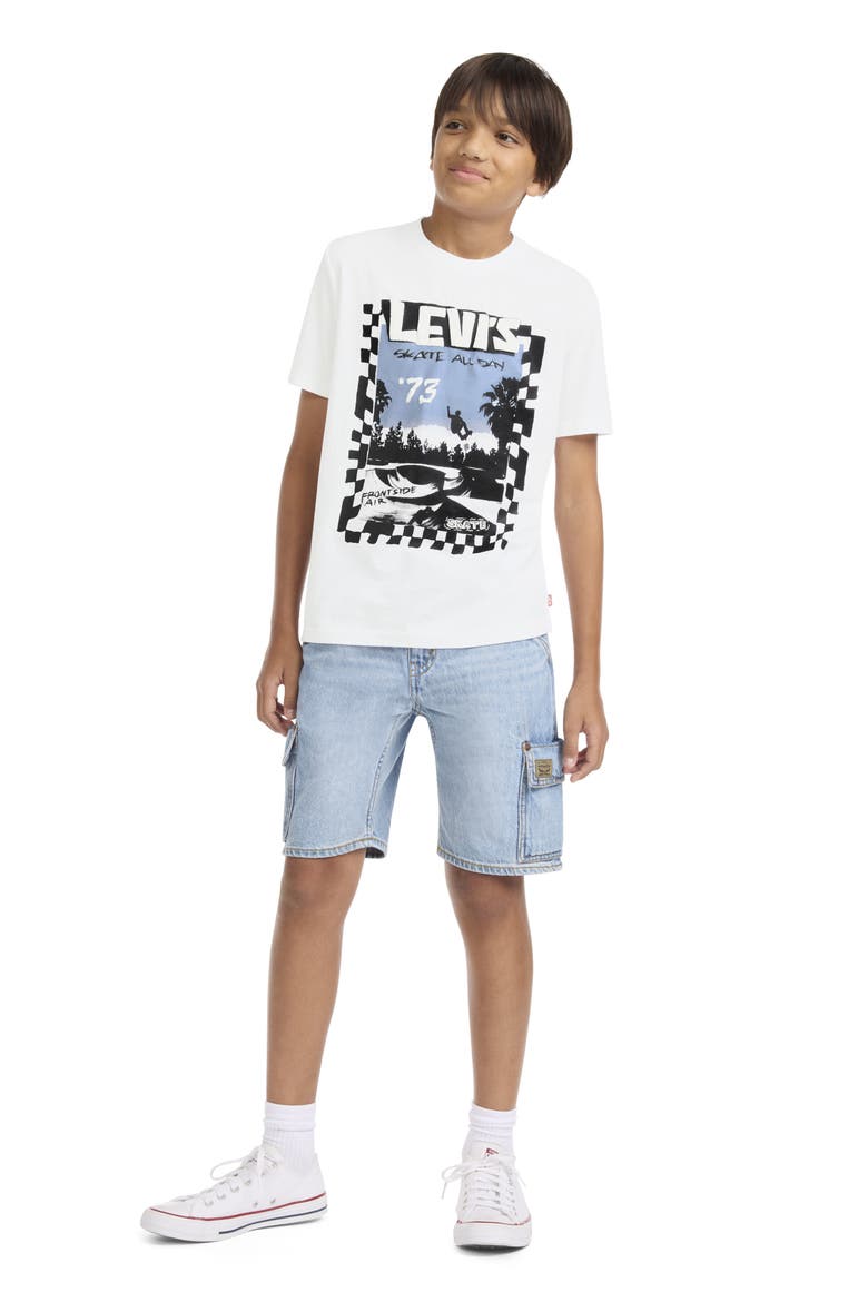 Kids' Catching Air Graphic T-Shirt, Alternate, color, BRIGHT WHITE