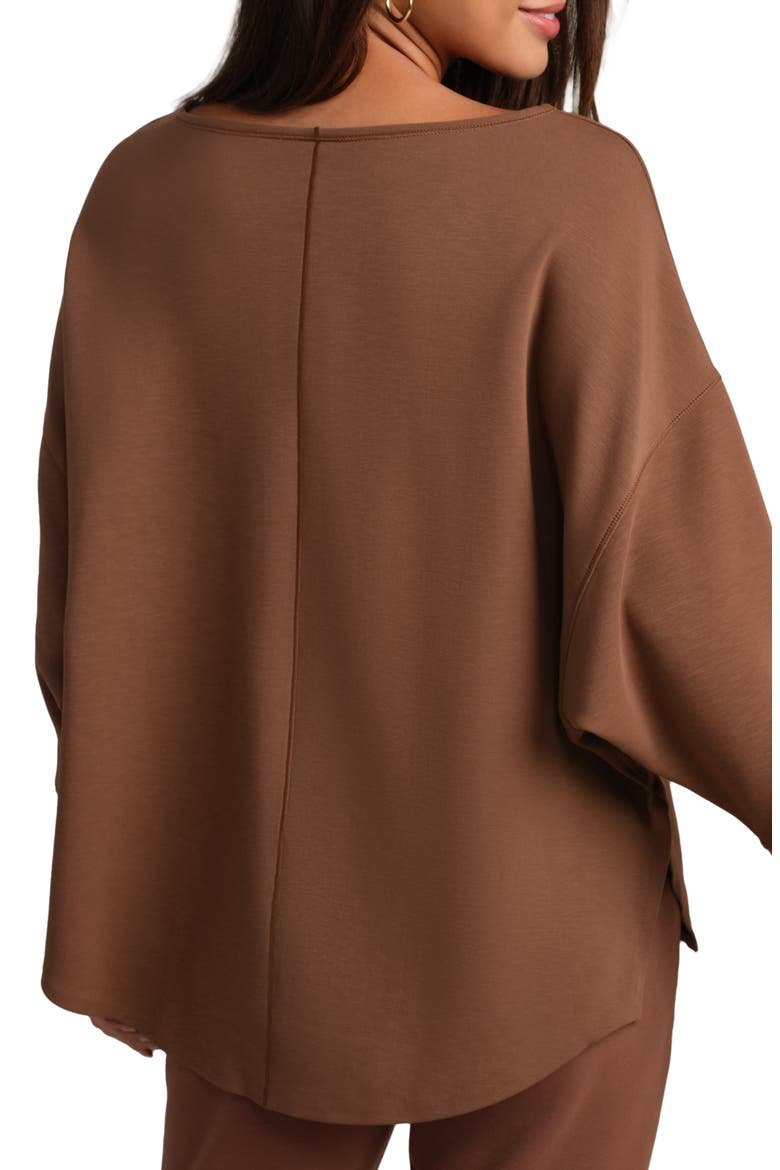 DreamGlow Pullover Sweatshirt, Alternate, color, CHESTNUT BROWN