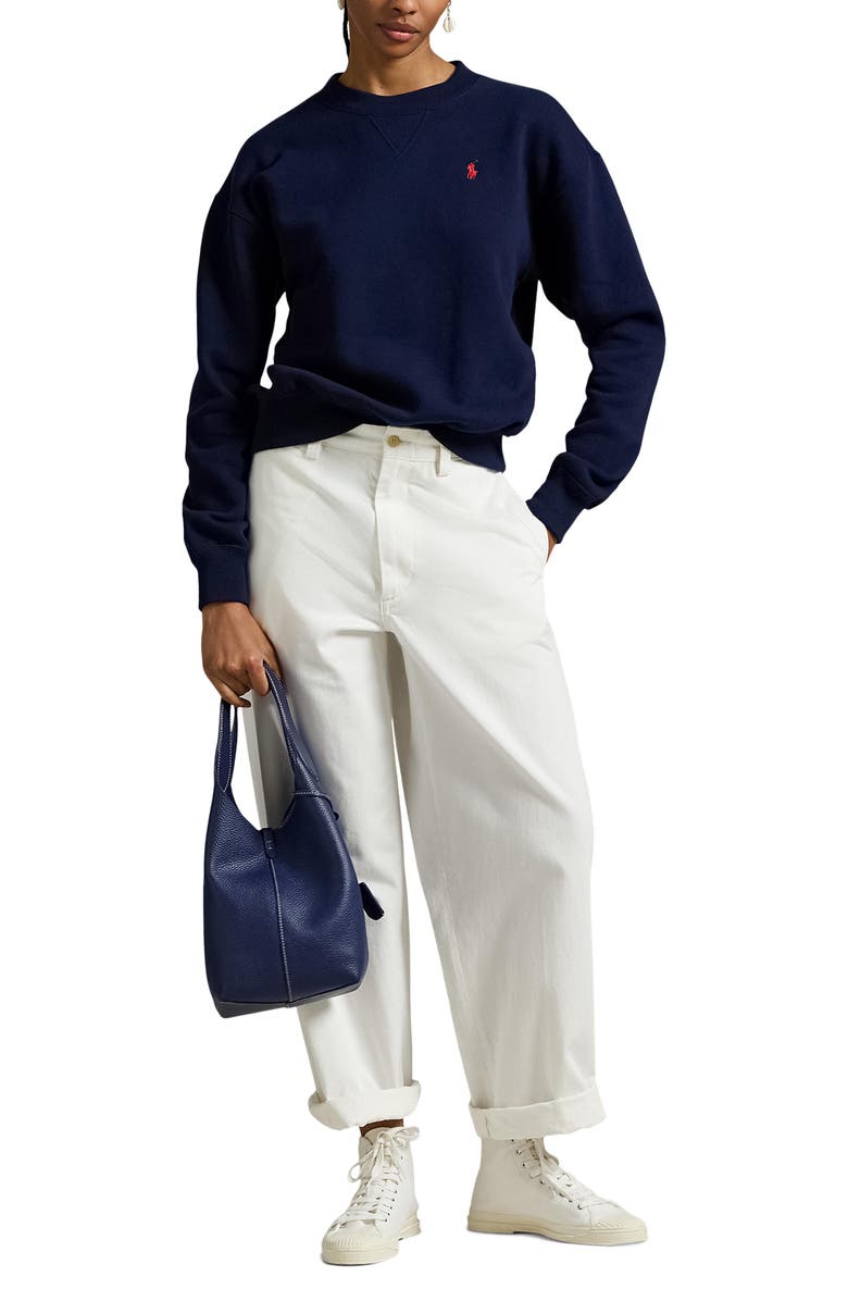 Polo Ralph Lauren Arctic Fleece Sweatshirt, Alternate, color, Cruise Navy