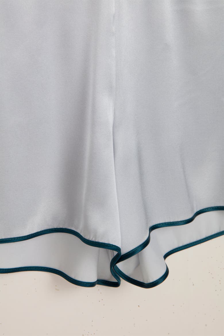 Silk Short Pyjama Suit, Alternate, color, Ice Blue