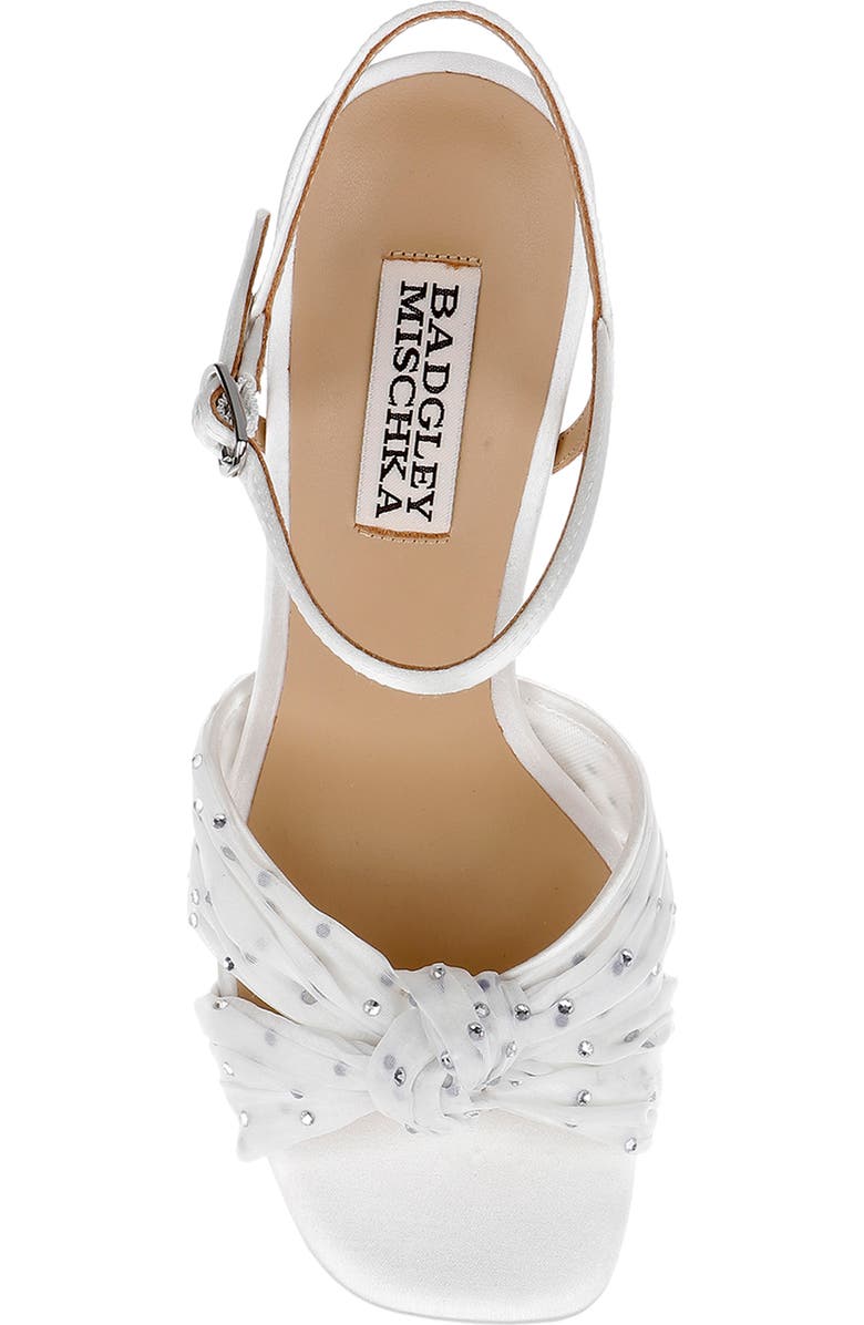 Badgley Mischka Collection Willabella Ankle Strap Platform Sandal, Alternate, color, White Satin