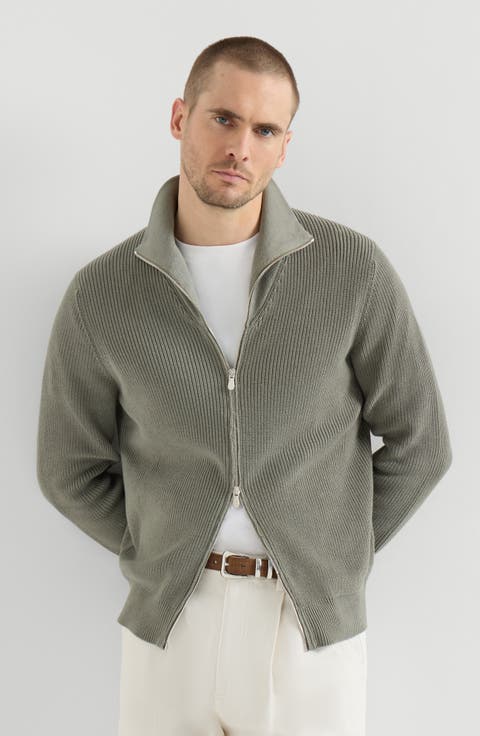 Half English Rib knit cardigan