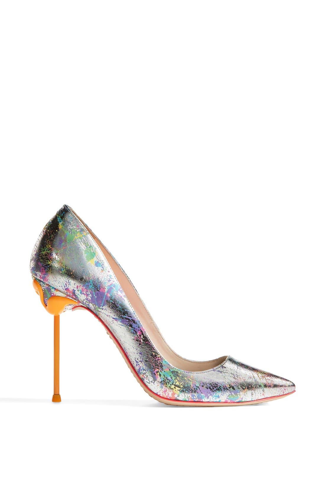 'Coco' Pump, Alternate, color, RAINBOW SILVER