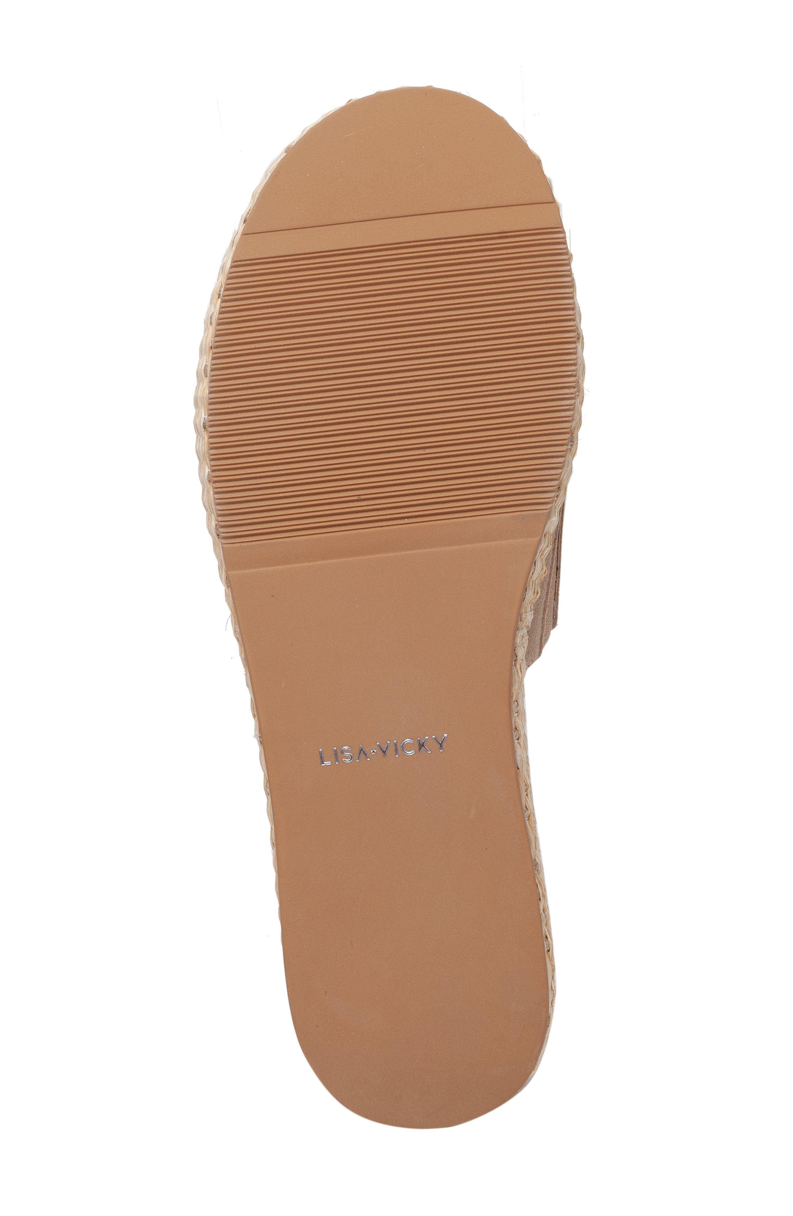 Smile Platform Slide Sandal, Alternate, color, TAN CAMEL RAFFIA