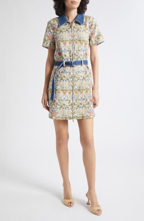Bea Floral Zip Front Minidress