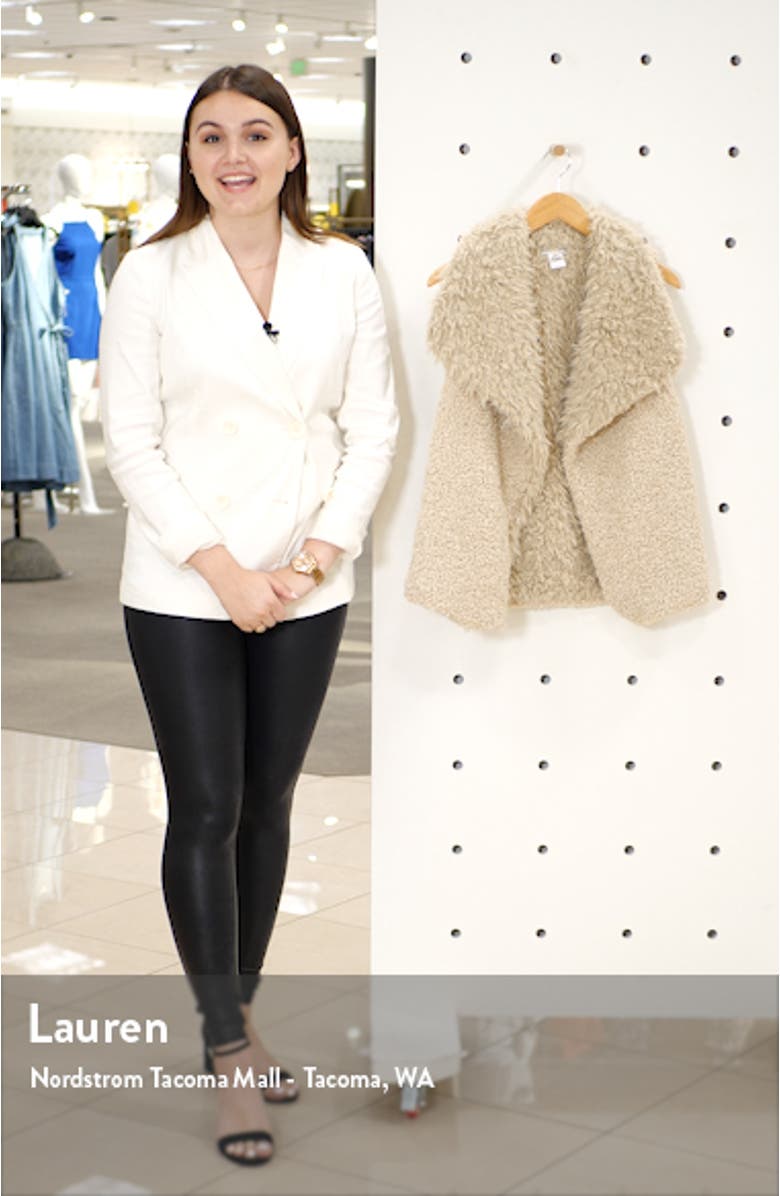 Reversible Faux Fur & Faux Shearling Vest, sales video thumbnail